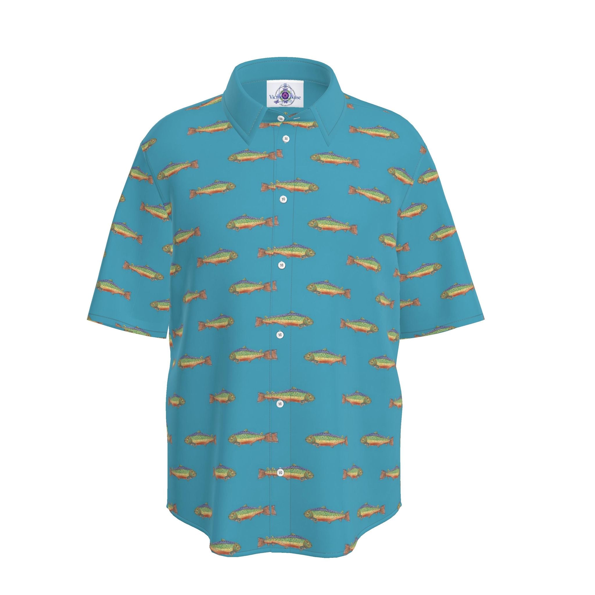 Rainbow Trout men's cotton shirt in XL