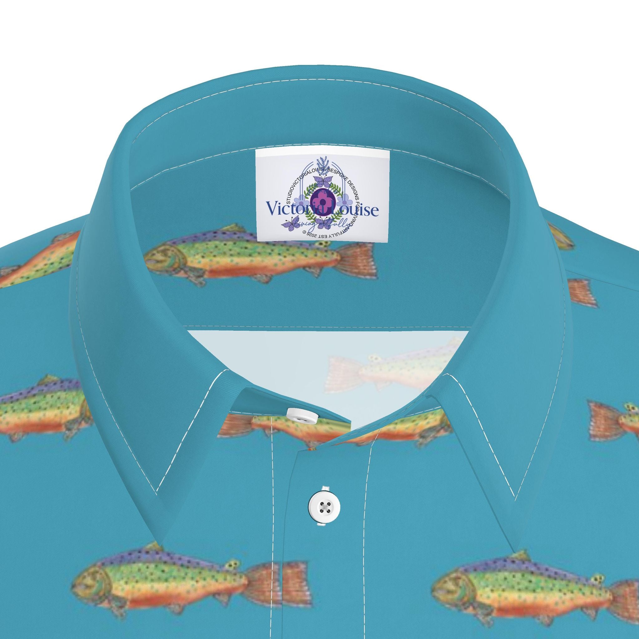 Rainbow Trout men's cotton shirt in XL